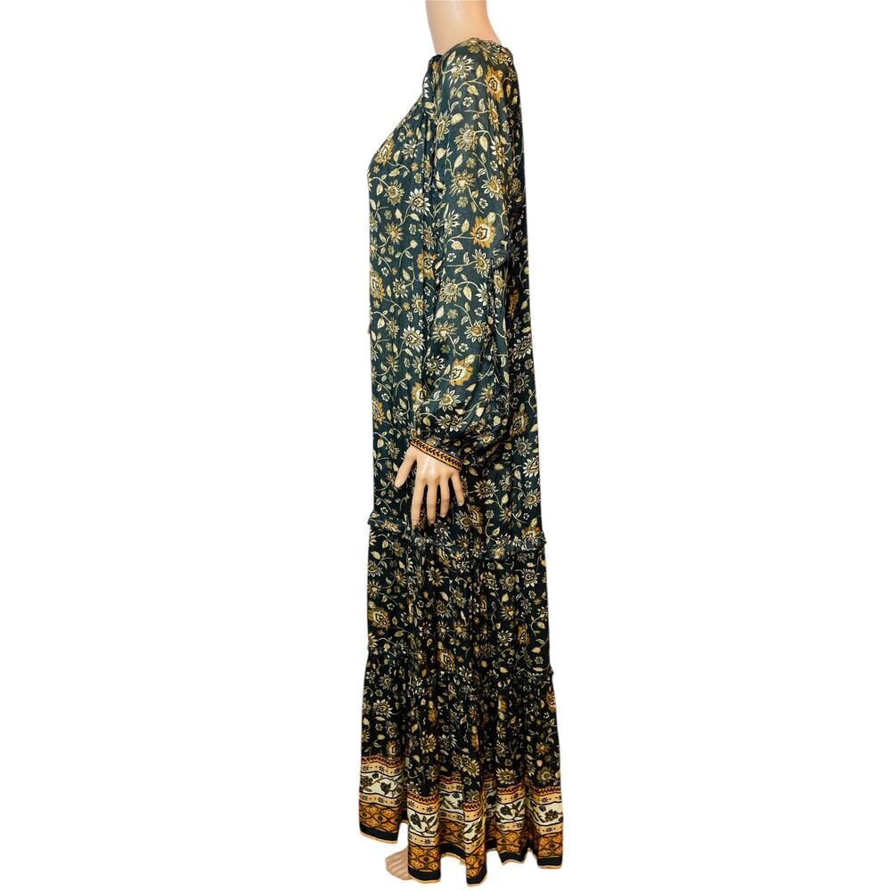 Natural Life Lula Tiered Maxi Dress Floral Multicolor size XL Boho Peasant - Picture 2 of 9